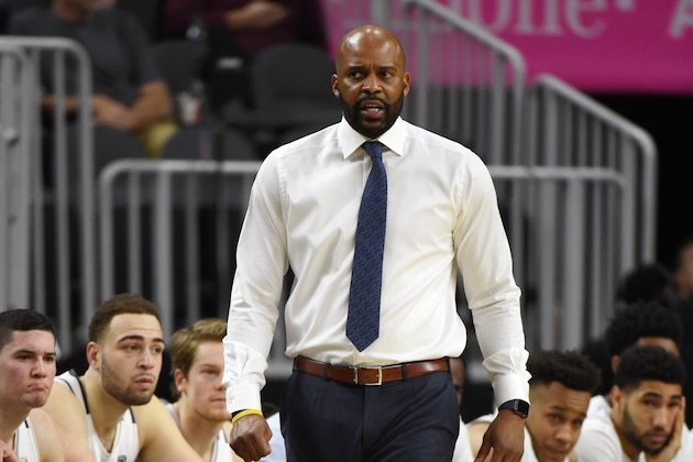 LAS VEGAS, NV - MARCH 08:  Head coach Cuonzo Martin of the California Golden Bears looks on during a first-round game of the Pac-12 Basketball Tournament against the Oregon State Beavers at T-Mobile Arena on March 8, 2017 in Las Vegas, Nevada. California won 67-62.  (Photo by Ethan Miller/Getty Images)