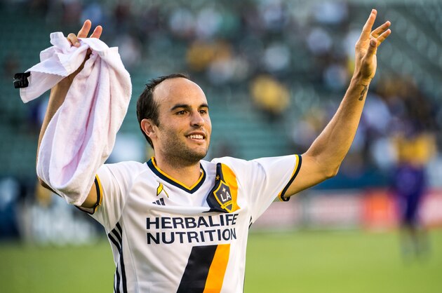 CARSON, CA - SEPTEMBER 11:  Landon Donovan #26 of Los Angeles Galaxy following the Los Angeles Galaxy's MLS match against Orlando City SC at the StubHub Center on September 11, 2016 in Carson, California.  The Los Angeles Galaxy won the match 4-2.  (Photo by Shaun Clark/Getty Images)