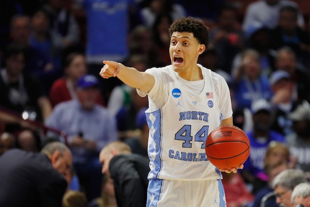 GREENVILLE, SC - MARCH 19:  Justin Jackson #44 of the North Carolina Tar Heels reacts in the second half against the Arkansas Razorbacks during the second round of the 2017 NCAA Men's Basketball Tournament at Bon Secours Wellness Arena on March 19, 2017 in Greenville, South Carolina.  (Photo by Kevin C. Cox/Getty Images)