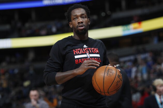 Houston Rockets guard Patrick Beverley (2) in the first half of an NBA basketball game Saturday, March 18, 2017, in Denver. (AP Photo/David Zalubowski)