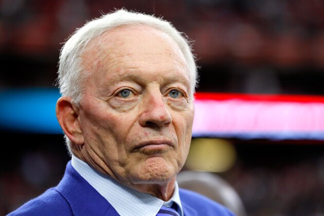 HOUSTON, TX - FEBRUARY 05: Dallas Cowboys owner and new Hall of Fame inductee Jerry Jones looks on prior to Super Bowl 51 between the Atlanta Falcons and the New England Patriots at NRG Stadium on February 5, 2017 in Houston, Texas. (Photo by Kevin C. Cox/Getty Images) HOUSTON, TX - FEBRUARY 05: Dallas Cowboys owner and new Hall of Fame inductee Jerry Jones looks on prior to Super Bowl 51 between the Atlanta Falcons and the New England Patriots at NRG Stadium on February 5, 2017 in Houston, Texas. (Photo by Kevin C. Cox/Getty Images)