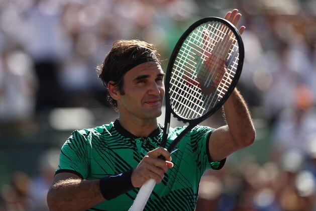 KEY BISCAYNE, FL - MARCH 27: Roger Federer of Switzerland celebrates defeating Juan Martin Del Potro of Argentina at Crandon Park Tennis Center on March 27, 2017 in Key Biscayne, Florida. (Photo by Julian Finney/Getty Images) KEY BISCAYNE, FL - MARCH 27: Roger Federer of Switzerland celebrates defeating Juan Martin Del Potro of Argentina at Crandon Park Tennis Center on March 27, 2017 in Key Biscayne, Florida. (Photo by Julian Finney/Getty Images)