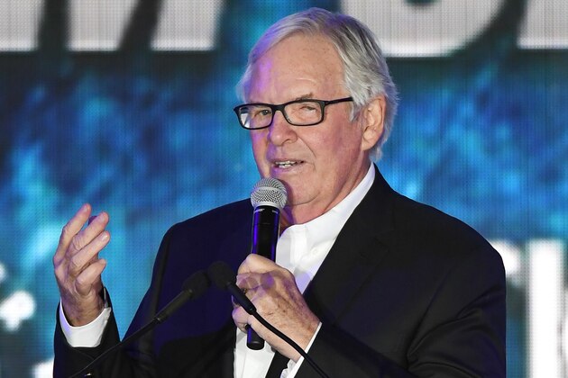 LAS VEGAS, NV - NOVEMBER 22:  Majority owner Bill Foley speaks before the Vegas Golden Knights was announced as the name for his Las Vegas NHL franchise at T-Mobile Arena on November 22, 2016 in Las Vegas, Nevada. The team will begin play in the 2017-18 season.  (Photo by Ethan Miller/Getty Images)