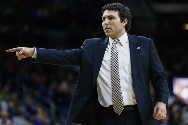 SOUTH BEND, IN - FEBRUARY 26: Head coach Josh Pastner of the Georgia Tech Yellow Jackets is seen during the game against the Notre Dame Fighting Irish at Purcell Pavilion on February 26, 2017 in South Bend, Indiana.  (Photo by Michael Hickey/Getty Images)