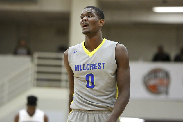 Hillcrest Prep's DeAndre Ayton #0 is seen against Westtown School during a high school basketball game at the 2017 Hoophall Classic on Saturday, January 14,, 2017, in Springfield, MA.. (AP Photo/Gregory Payan)