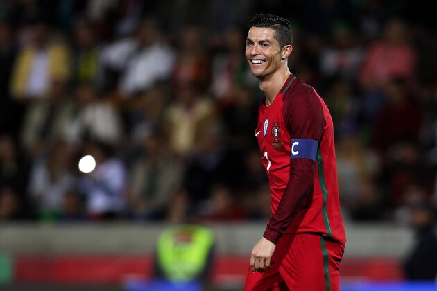 FUNCHAL, PORTUGAL - MARCH 28: Portugal's forward Cristiano Ronaldo reacts during the match between Portugal v Sweden - International Friendly at Estadio dos Barreiros on March 28, 2017 in Funchal, Madeira, Portugal. (Photo by Carlos Rodrigues/Getty Images)