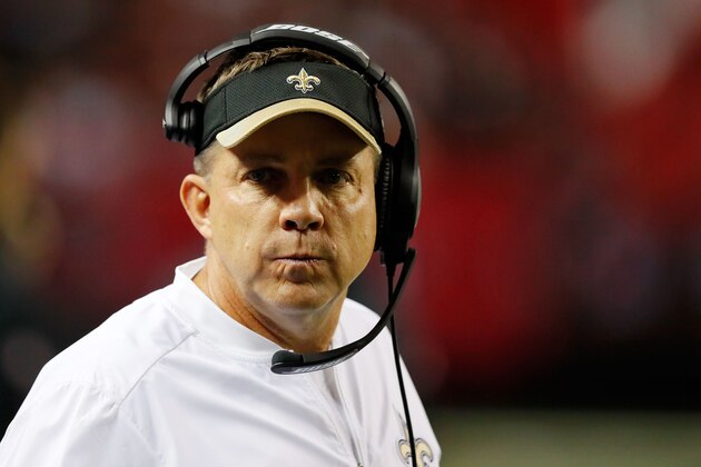 ATLANTA, GA - JANUARY 01: Head coach Sean Payton of the New Orleans Saints looks on from the sidelines during the first half against the Atlanta Falcons at the Georgia Dome on January 1, 2017 in Atlanta, Georgia. (Photo by Kevin C.  Cox/Getty Images)