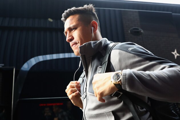 WEST BROMWICH, ENGLAND - MARCH 18:  Alexis Sanchez of Arsenal arrives prior to the Premier League match between West Bromwich Albion and Arsenal at The Hawthorns on March 18, 2017 in West Bromwich, England.  (Photo by Matthew Lewis/Getty Images)