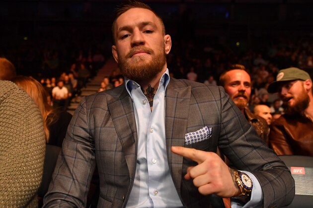 BELFAST, NORTHERN IRELAND - NOVEMBER 19:  UFC featherweight and lightweight champion Conor McGregor of Ireland attends the UFC Fight Night at the SSE Arena on November 19, 2016 in Belfast, Northern Ireland. (Photo by Brandon Magnus/Zuffa LLC/Zuffa LLC via Getty Images)