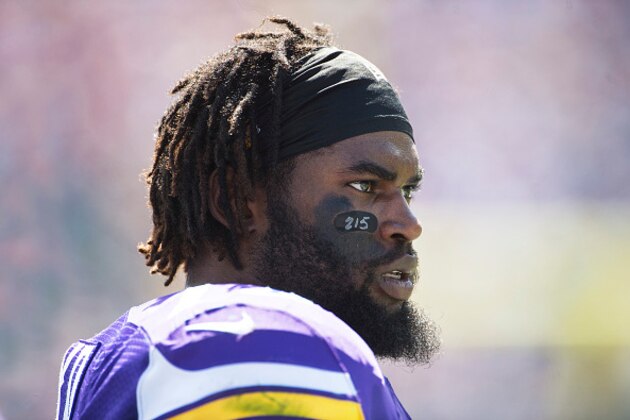 NASHVILLE, TN - SEPTEMBER 11:  Sharrif Floyd #73 of the Minnesota Vikings looks on during a NFL game against the Tennessee Titans at Nissan Stadium on September 11, 2016 in Nashville, Tennessee.  (Photo by Ronald C. Modra/Sports Imagery/ Getty Images)