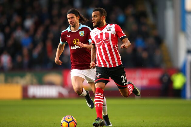 BURNLEY, ENGLAND - JANUARY 14: Ryan Bertrand of Southampton in action during the Premier League match between Burnley and Southampton at Turf Moor on January 14, 2017 in Burnley, England.  (Photo by Alex Livesey/Getty Images)