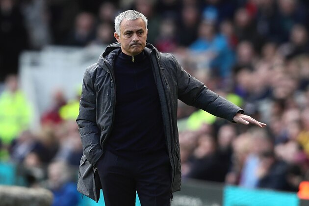 MIDDLESBROUGH, ENGLAND - MARCH 19: Manchester United manager Jose Mourinho gestures from the touchline during the Premier League match between Middlesbrough and Manchester United at Riverside Stadium on March 19, 2017 in Middlesbrough, England. (Photo by Chris Brunskill Ltd/Getty Images)