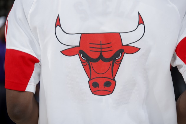 SACRAMENTO, CA - NOVEMBER 20: A shot of the Chicago Bulls logo on a player prior to the game against the Sacramento Kings on November 20, 2014 at Sleep Train Arena in Sacramento, California. NOTE TO USER: User expressly acknowledges and agrees that, by downloading and or using this photograph, User is consenting to the terms and conditions of the Getty Images Agreement. Mandatory Copyright Notice: Copyright 2014 NBAE (Photo by Rocky Widner/NBAE via Getty Images)