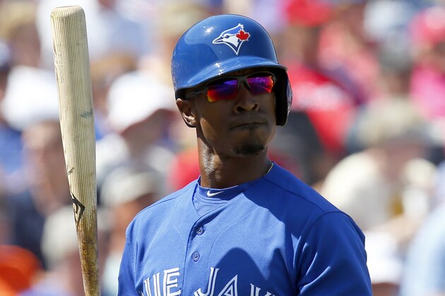 CLEARWATER, FL - MARCH 09:  Melvin Upton Jr. #7 of the Toronto Blue Jays in action against the Philadelphia Phillies at Spectrum Field on March 9, 2017 in Clearwater, Florida. (Photo by Justin K. Aller/Getty Images)