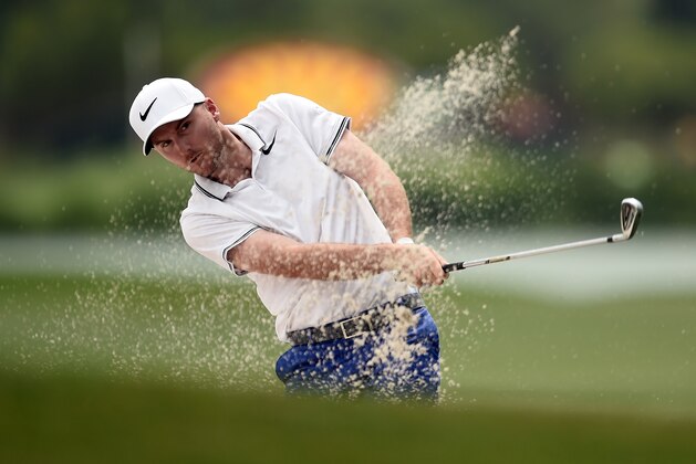 HUMBLE, TX - APRIL 02:  Russell Henley plays his second shot on the 18th hole during the final round of the Shell Houston Open at the Golf Club of Houston on April 2, 2017 in Humble, Texas.  (Photo by Stacy Revere/Getty Images)