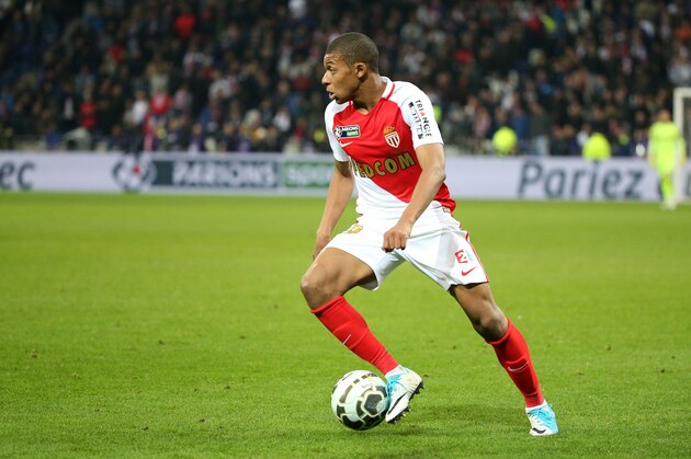 LYON, FRANCE - APRIL 1: Kylian Mbappe of Monaco during the French League Cup final (Coupe de la Ligue) between Paris Saint-Germain (PSG) and AS Monaco at Parc OL on April 1, 2017 in Lyon, France. (Photo by Jean Catuffe/Getty Images,)