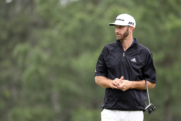 AUGUSTA, GA - APRIL 03:  Dustin Johnson of the United States looks on during a practice round prior to the start of the 2017 Masters Tournament at Augusta National Golf Club on April 3, 2017 in Augusta, Georgia.  (Photo by Rob Carr/Getty Images)