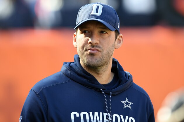 CLEVELAND, OH - NOVEMBER 06:  Tony Romo #9 of the Dallas Cowboys looks on from the sideline in the first half against the Cleveland Browns at FirstEnergy Stadium on November 6, 2016 in Cleveland, Ohio.  (Photo by Jason Miller/Getty Images)