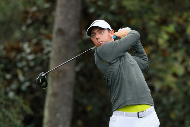 AUGUSTA, GA - APRIL 05:  Rory McIlroy of Northern Ireland plays a shot on the 15th tee during a practice round prior to the start of the 2017 Masters Tournament at Augusta National Golf Club on April 5, 2017 in Augusta, Georgia.  (Photo by Andrew Redington/Getty Images)