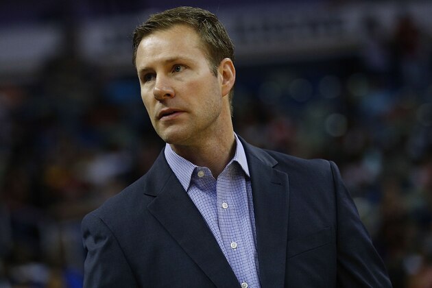 NEW ORLEANS, LA - APRIL 02:  Head coach Fred Hoiberg of the Chicago Bulls reacts before a game against the New Orleans Pelicans at the Smoothie King Center on April 2, 2017 in New Orleans, Louisiana. NOTE TO USER: User expressly acknowledges and agrees that, by downloading and or using this photograph, User is consenting to the terms and conditions of the Getty Images License Agreement.  (Photo by Jonathan Bachman/Getty Images)