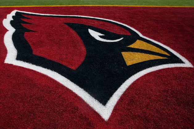 TAMPA, FL - FEBRUARY 01:  The Arizona Cardinals logo is seen in the end zone before Super Bowl XLIII on February 1, 2009 at Raymond James Stadium in Tampa, Florida.  (Photo by Jamie Squire/Getty Images)