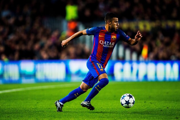 BARCELONA, SPAIN - MARCH 08: Rafinha of Barcelona in action during the UEFA Champions League Round of 16 second leg match between FC Barcelona and Paris Saint-Germain at Camp Nou on March 08, 2017 in Barcelona, Spain.  (Photo by Vladimir Rys Photography via Getty Images)