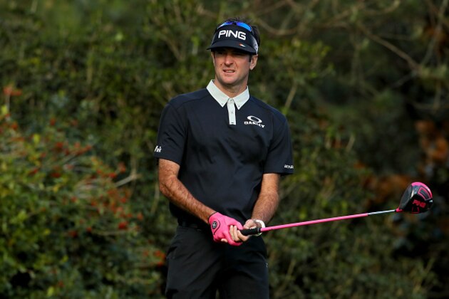 AUGUSTA, GA - APRIL 06:  Bubba Watson of the United States plays his shot from the 15th tee during the first round of the 2017 Masters Tournament at Augusta National Golf Club on April 6, 2017 in Augusta, Georgia.  (Photo by Andrew Redington/Getty Images)