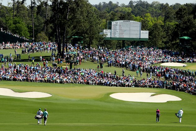 AUGUSTA, GA - APRIL 08: Sergio Garcia of Spain and Charley Hoffman of the United States walk to the second green during the third round of the 2017 Masters Tournament at Augusta National Golf Club on April 8, 2017 in Augusta, Georgia.  (Photo by Andrew Redington/Getty Images)