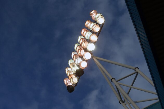 GILLINGHAM, UNITED KINGDOM - JANUARY 28: General view of a floodlight during the Sky Bet League One match between Gillingham and Shrewsbury Town at Priestfield Stadium on January 28, 2017 in Gillingham, England. (Photo by Catherine Ivill - AMA/Getty Images)