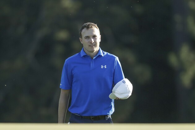 Jordan Spieth walks up the 18th fairway during the final round of the Masters golf tournament Sunday, April 9, 2017, in Augusta, Ga. (AP Photo/Chris Carlson)