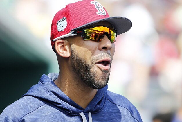 Mar 14, 2017; Fort Myers, FL, USA; Boston Red Sox  pitcher David Price (24) looks on from the dugout against the Toronto Blue Jays at JetBlue Park. Mandatory Credit: Kim Klement-USA TODAY Sports