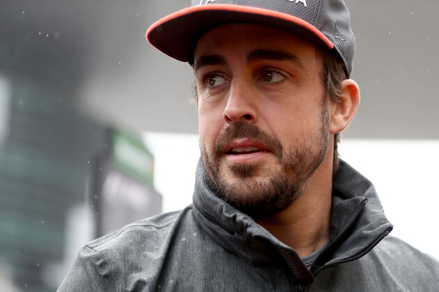 SHANGHAI, CHINA - APRIL 09: Fernando Alonso of Spain and McLaren Honda on the drivers parade before the Formula One Grand Prix of China at Shanghai International Circuit on April 9, 2017 in Shanghai, China.  (Photo by Lars Baron/Getty Images)