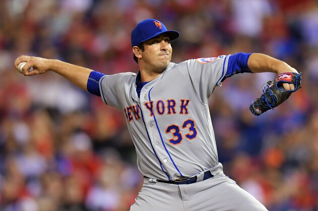 PHILADELPHIA, PA - APRIL 11: Starting pitcher Matt Harvey #33 of the New York Mets delivers a pitch in the third inning against the Philadelphia Phillies at Citizens Bank Park on April 11, 2017 in Philadelphia, Pennsylvania. (Photo by Drew Hallowell/Getty Images)