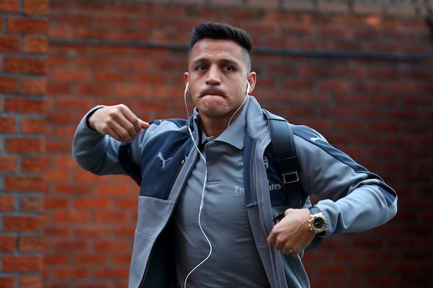 LONDON, ENGLAND - APRIL 10:  Alexis Sanchez of Arsenal arrives prior to the Premier League match between Crystal Palace and Arsenal at Selhurst Park on April 10, 2017 in London, England.  (Photo by Clive Rose/Getty Images)