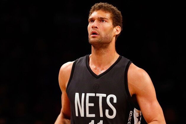 BROOKLYN, NY - MARCH 12:  (NEW YORK DAILIES OUT)    Brook Lopez #11 of the Brooklyn Nets in action against the New York Knicks at Barclays Center on March 12, 2017 in the Brooklyn borough of New York City.  The Nets defeated the Knicks 120-112. NOTE TO USER: User expressly acknowledges and agrees that, by downloading and/or using this photograph, user is consenting to the terms and conditions of the Getty Images License Agreement.  (Photo by Jim McIsaac/Getty Images)