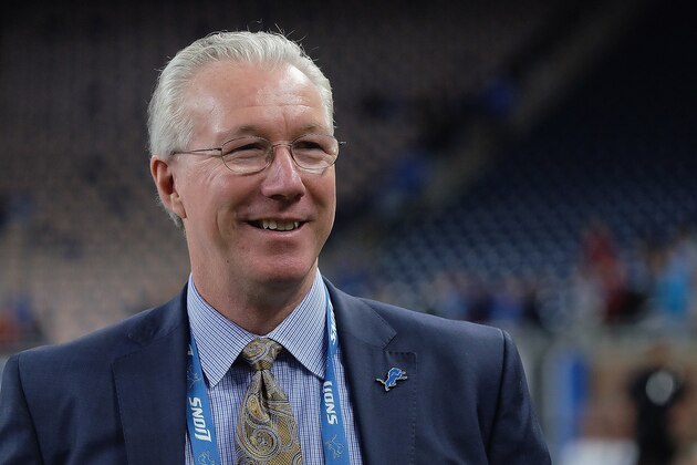 DETROIT, MI - OCTOBER 23:  The Detroit Lions president Rod Wood on the field prior to a game against the Washington Redskins at Ford Field on October 23, 2016 in Detroit, Michigan (Photo by Diane Weiss/Getty Images)