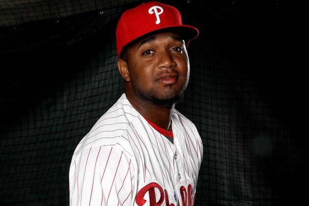 CLEARWATER, FL - FEBRUARY 20:  Elniery Garcia #71 of the Philadelphia Phillies poses for a portrait during the Philadelphia Phillies photo day on February 20, 2017 at Spectrum Field in Clearwater, Florida.  (Photo by Elsa/Getty Images)