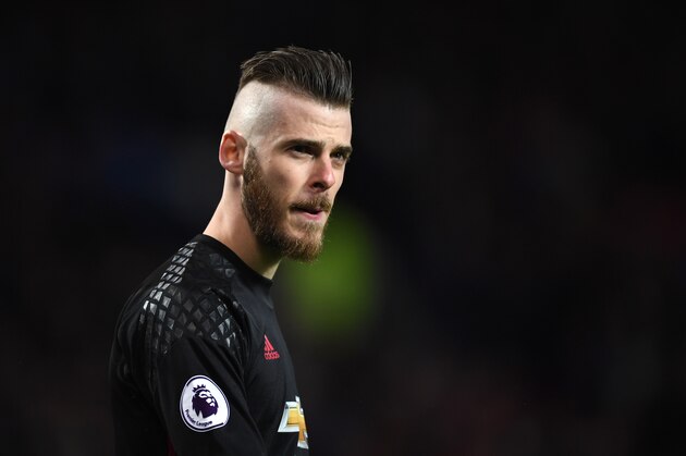 MANCHESTER, ENGLAND - APRIL 04:  David De Gea of Manchester United looks on during the Premier League match between Manchester United and Everton at Old Trafford on April 4, 2017 in Manchester, England.  (Photo by Shaun Botterill/Getty Images)