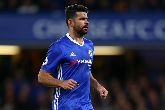 LONDON, ENGLAND - APRIL 05: Diego Costa of Chelsea during the Premier League match between Chelsea and Manchester City at Stamford Bridge on April 5, 2017 in London, England. (Photo by Catherine Ivill - AMA/Getty Images)