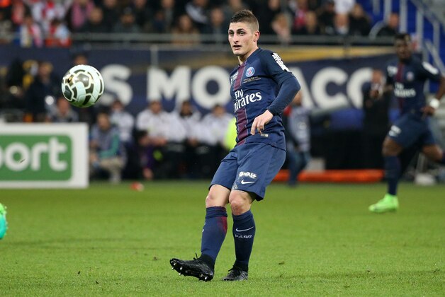 LYON, FRANCE - APRIL 1: Marco Verratti of PSG during the French League Cup final (Coupe de la Ligue) between Paris Saint-Germain (PSG) and AS Monaco at Parc OL on April 1, 2017 in Lyon, France. (Photo by Jean Catuffe/Getty Images,)