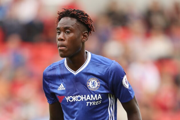 LEIGH, GREATER MANCHESTER - AUGUST 28: Trevor Chalobah of Chelsea  during the Premier League 2 fixture between Manchester United and Chelsea at Leigh Sports Village on August 28, 2016 in Leigh, Greater Manchester. (Photo by Matthew Ashton - AMA/Getty Images)