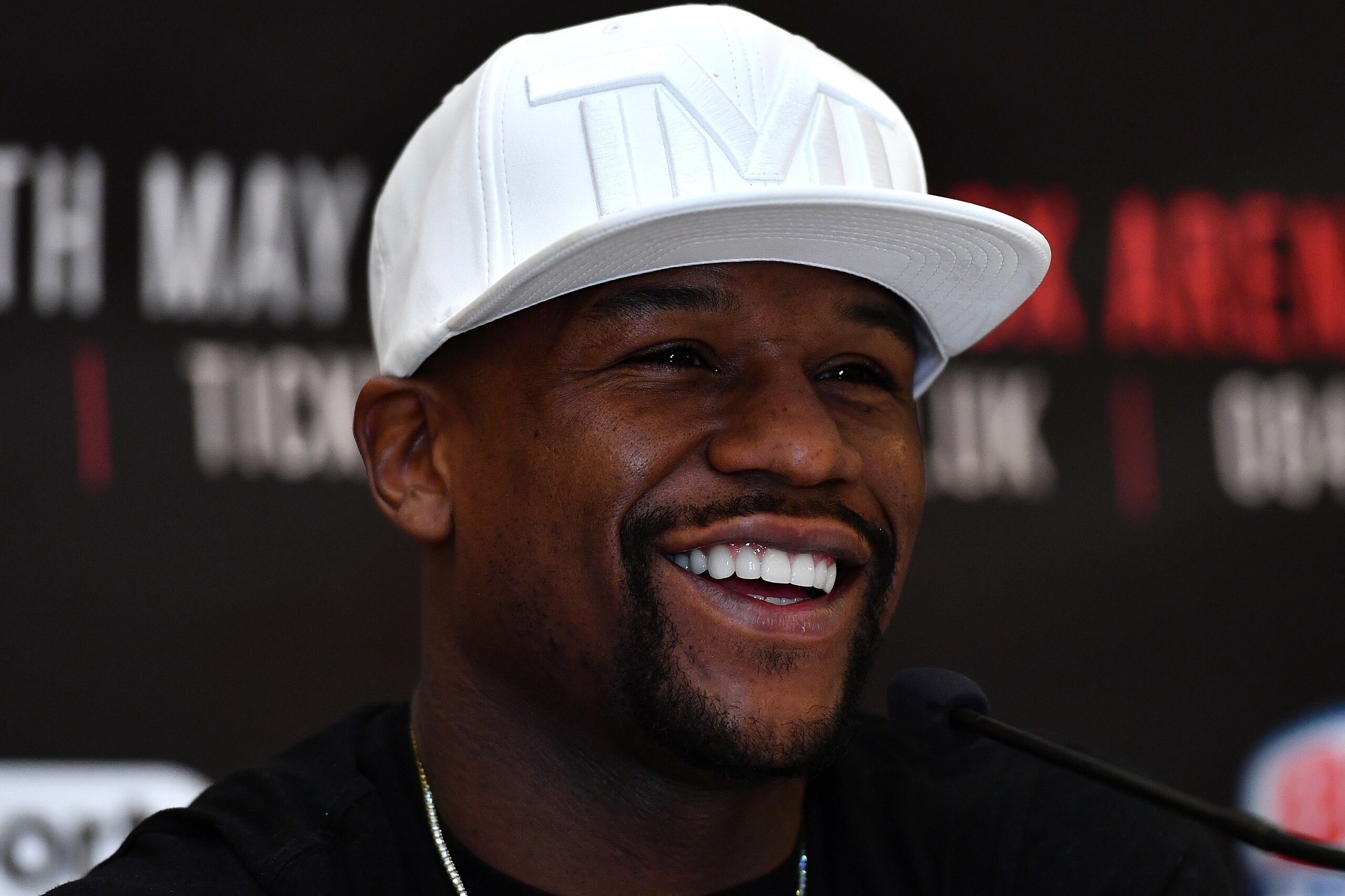 LONDON, ENGLAND - MARCH 07: Floyd Mayweather JR speaks during a Frank Warren and Floyd Mayweather JR Press Conference at The Savoy Hotel on March 7, 2017 in London, England. (Photo by Dan Mullan/Getty Images) LONDON, ENGLAND - MARCH 07: Floyd Mayweather JR speaks during a Frank Warren and Floyd Mayweather JR Press Conference at The Savoy Hotel on March 7, 2017 in London, England. (Photo by Dan Mullan/Getty Images)