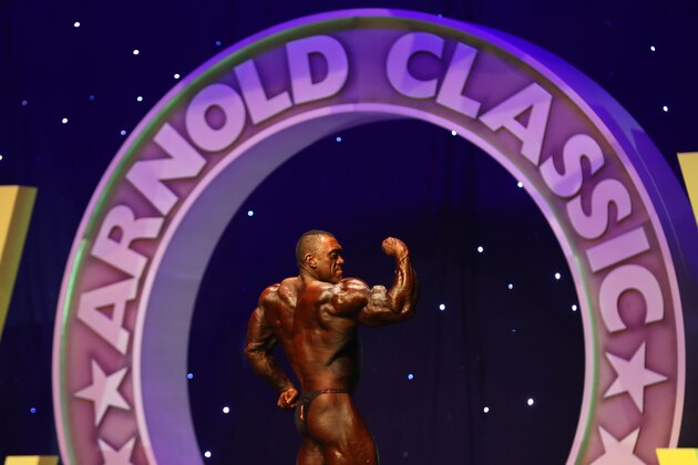 MELBOURNE, AUSTRALIA - MARCH 17:  Darryn Onekawa of New Zealand poses during the 2017 Arnold Classic at The Melbourne Convention and Exhibition Centre on March 17, 2017 in Melbourne, Australia.  (Photo by Robert Cianflone/Getty Images)