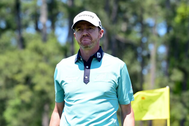 AUGUSTA, GA - APRIL 09:  Jimmy Walker of the United States reacts after making a putt for birdie on the second hole during the final round of the 2017 Masters Tournament at Augusta National Golf Club on April 9, 2017 in Augusta, Georgia.  (Photo by Harry How/Getty Images)