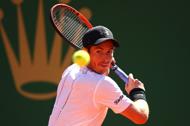 MONTE-CARLO, MONACO - APRIL 20:  Andy Murray of Great Britain in action during his third round match against Albert Ramos-Vinolas of Spain on day 5 of the Monte Carlo Rolex Masters Series at Monte-Carlo Sporting Club on April 20, 2017 in Monte-Carlo, Monaco.  (Photo by Clive Brunskill/Getty Images)