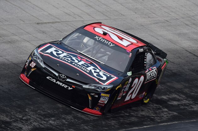 BRISTOL, TN - APRIL 21:  Erik Jones, driver of the #20 Reser's American Classic Toyota, practices for the NASCAR XFINITY Series Fitzgerald Glider Kits 300 at Bristol Motor Speedway on April 21, 2017 in Bristol, Tennessee.  (Photo by Jared C. Tilton/Getty Images)