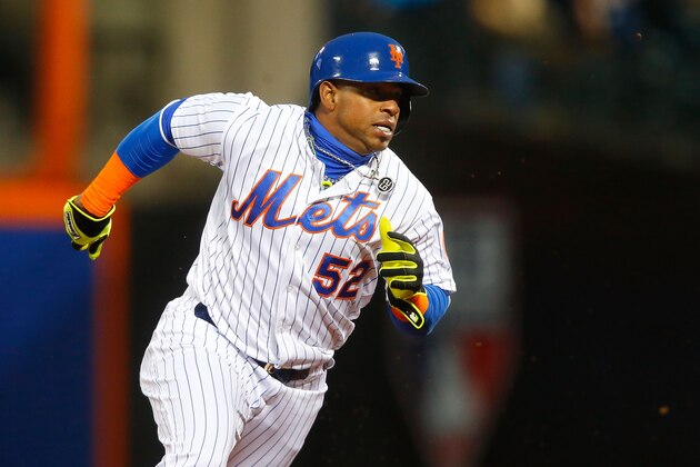 NEW YORK, NY - APRIL 19:  Yoenis Cespedes #52 of the New York Mets in action against the Philadelphia Phillies at Citi Field on April 19, 2017 in the Flushing neighborhood of the Queens borough of New York City. The Mets defeated the Phillies 5-4.  (Photo by Jim McIsaac/Getty Images)