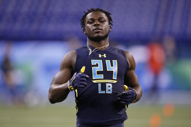INDIANAPOLIS, IN - MARCH 06: Defensive back Jabrill Peppers of Michigan looks on during day six of the NFL Combine at Lucas Oil Stadium on March 6, 2017 in Indianapolis, Indiana. (Photo by Joe Robbins/Getty Images)
