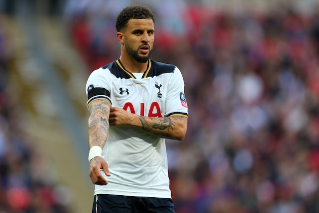LONDON, ENGLAND - APRIL 22: Kyle Walker of Tottenham Hotspur during the Emirates FA Cup semi-final match between Tottenham Hotspur and Chelsea at Wembley Stadium on April 22, 2017 in London, England. (Photo by Catherine Ivill - AMA/Getty Images)