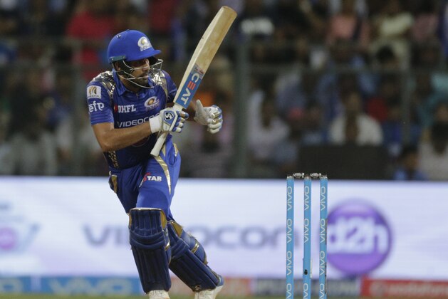 Mumbai Indians batsman Rohit Sharma bats during their Indian Premier League (IPL) cricket match against Rising Pune Supergiant in Mumbai, India, Monday, April 24, 2017.(AP Photo/Rafiq Maqbool)
